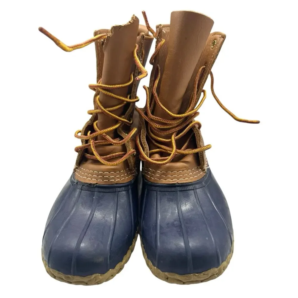 LL Bean Bean Boots Brown Ankle Leather Waterproof Duck Boots Women’s Size 6